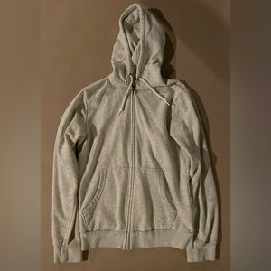 White zip up hoodie